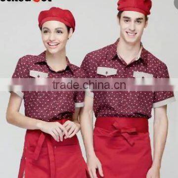 Hotel waiter clothing clothing short sleeved summer female farmhouse restaurant hall Coffee Hot pot work clothes