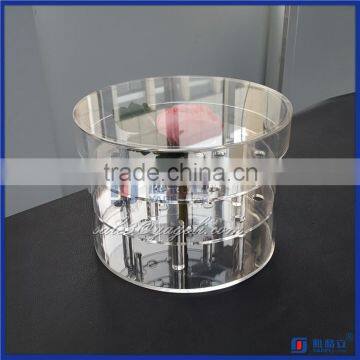 Fashion New design acrylic flower gift box round packaging luxury round flower box wholesale