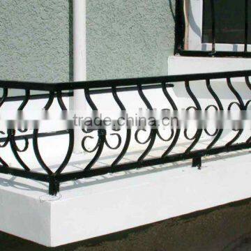 short hot galvanized wrought iron balcony fence