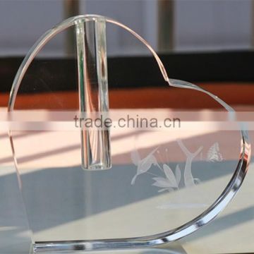 3D laser engraving crystal gifts for newly married couple or do nice vase