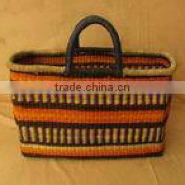 Woven Seagrass Shopping Basket