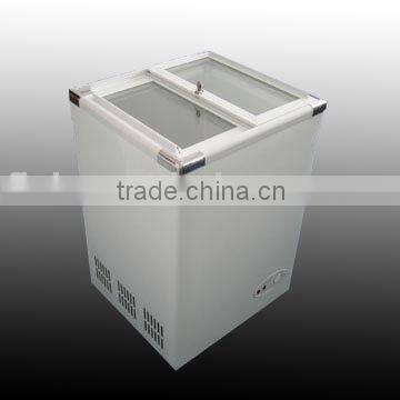 Glass door chest freezer,mini glass door deep freezer