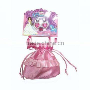 Girls beauty set--Little handbag with earing & necklace & ring