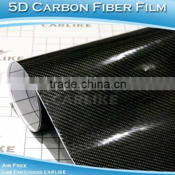 CARLIKE 3 Year Warranty Black Glossy 5D Carbon Fiber Film Sticker Car