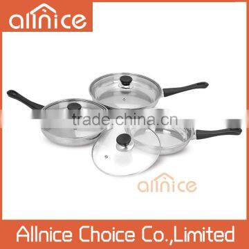 3 different size happy call pan non-stick pan with bakelite handle/stainless steel frying pan