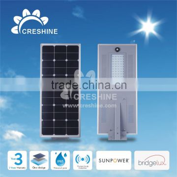 High Quality High Power IP65 All in One Solar Street Light with USA Bridgelux Chip