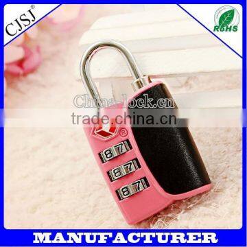 New design tsa lock/ 3 digital combination padlock/ luggage lock TSA-12068