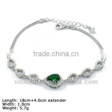 [BZF-0937] 925 Silver Bracelet, Silver Bracelet with CZ Stones, New Bracelet, Silver Friendship Bracelets, Silver Jewelry