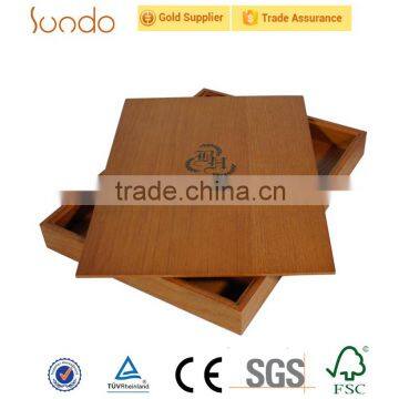 Hotsale customized simple wooden book packaging cases