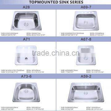 Hot Sell Cheap Stainless Steel Small Size Single Sinks photo-4