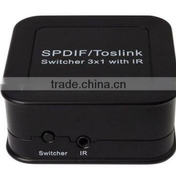 SPDIF/Toslink Switcher 3x1 With IR Remote Control