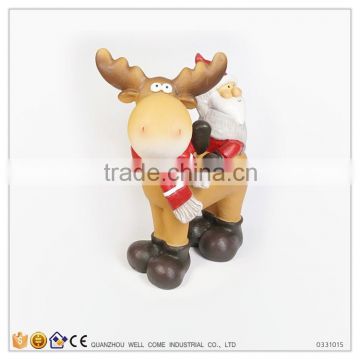 Resin Santa Is Riding A Horse Christmas Gift Item