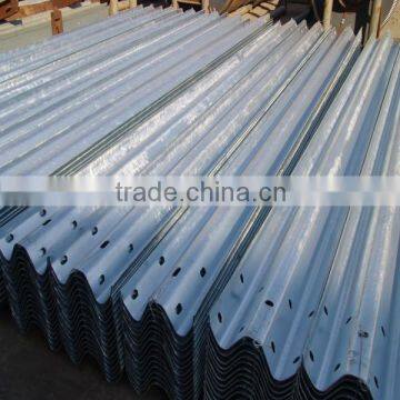 corrugated w-beam galvanized steel highway guardrail