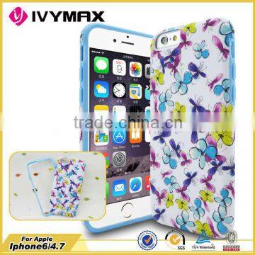 2 in 1 flower case for iphone 6 mobile phone cover