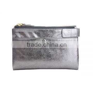 WA8119 Silver PU metallic coin purse, woman short purse