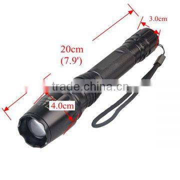 Ultra Bright 1600LM Lumen Adjustable LED Aluminum Alloy Flashlight Torch Charger 2 x 18650 Battery Flashlight photo-3