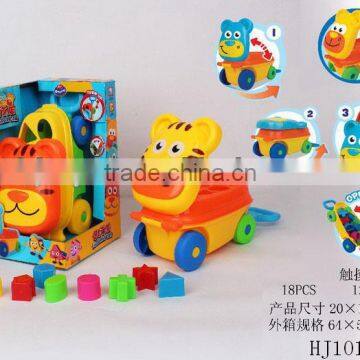 Tiger child block toy car for kids HJ101983