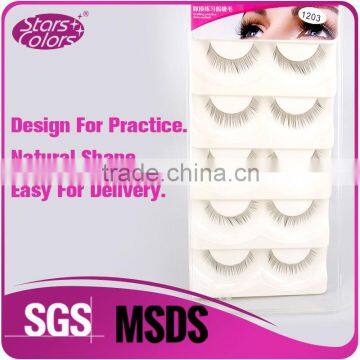 Wholesale Price Natural Shape False Eyelash Strip Eyelash For Practice