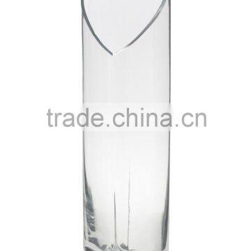 Decorative Flower Glass Vase - Great Use At Home or Wedding Centerpieces - 12" Heart-Shaped