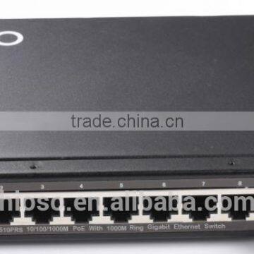 Industrial Managed 8GE RJ45+2GE SFP Uplink 10 Ports POE Switch RJ45