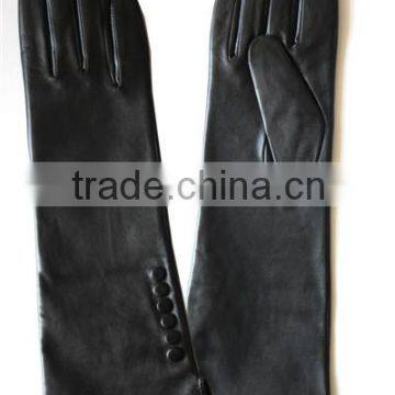 Classical Long Black Leather Welding Gloves