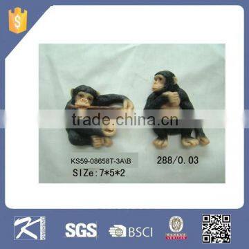 quanzhou kinsheng resin decorative custom monkey figurine fridge magnets for home decoration