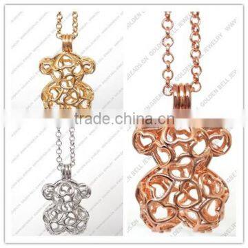 FN3329 necklace chain engelsrufer sound ball, lovely bear cage pendant necklace