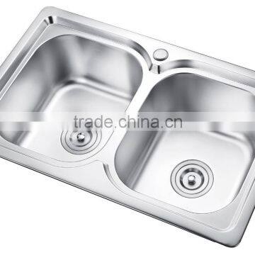 SC-217 Handmade most hotsale double bowl kitchen stainless steel sink manufacturers