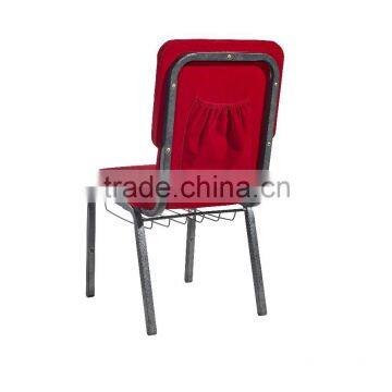 Strong Hot Sale Good Quality Luxury Stackable Church Chairs With Basket and Paper Bag