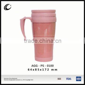 wholesale price advertising cup oem new product drinkware plastic cup with logo printing twin-layer cup with