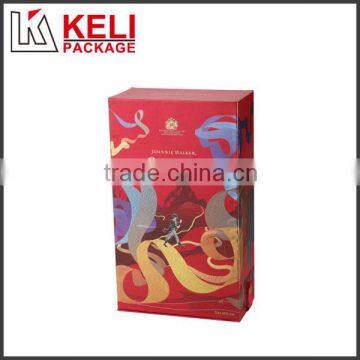 2 bottles & 1 cup cardboard wine box