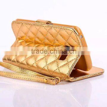 Bling Bling Wallet Leather Stand Case for Samsung Galaxy S6