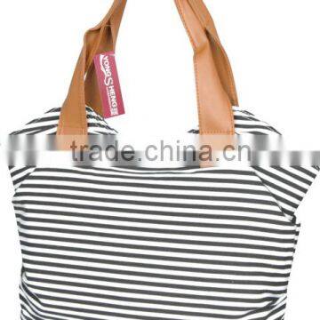 2015 Wholesale Fashionable canvas Bags with PU handle