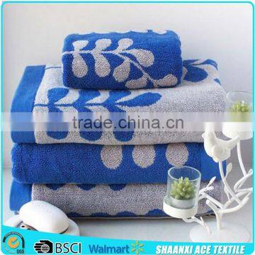 Blue and White Two Color Jacquard Towel Bath Jacquard Towel
