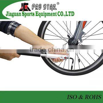 New Aluminum Dual Action Hand Bike Pump With Flexible Hose and Pressure Gauge photo-4