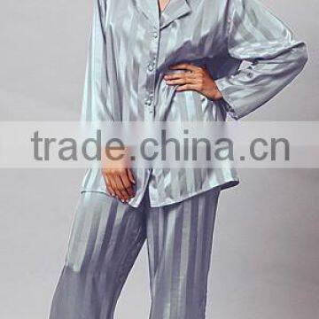 Classica Silk Satin Sleep Shirts Pure Silk Chameuse Fabric Pajamas photo-4