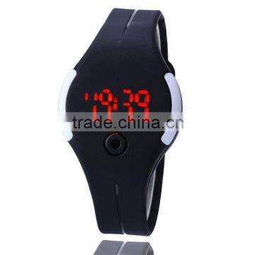 silicone button led wristwatches sport girls watch with battery china factory