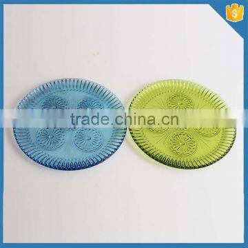 LXHY-015 Glass Colored Vintage Dessert Plate photo-3