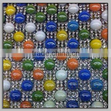 Wholesale rhinestone applique trim mesh