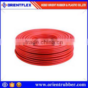 Orange 3/8" flexible elastic PVC gas hose