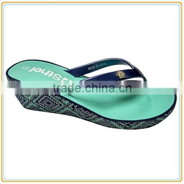 Good quality wedged flip flops high heel EVA women manufacture shoes