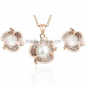 220478w gold plated bridal classical jewelry sets with pearl