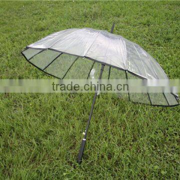 Honsen plastic transparent pvc umbrella