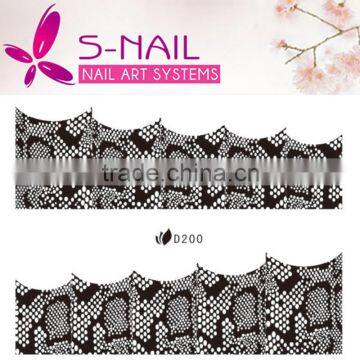 2016 wholesale accept OEM Lace Nail Sticker/nail art sticker/Custom nail art