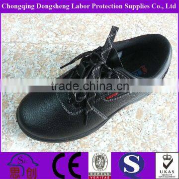 Black Embossed leather work and safety shoes for men Company DSP20A