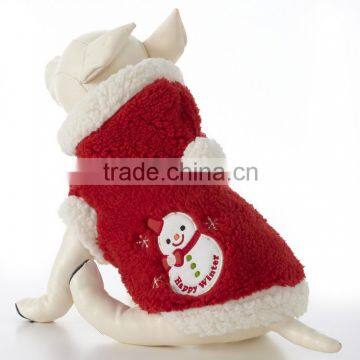 fancy winter Santa Christmas snowman red coat cat dog pet wear pet apparel