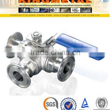 SS304/316 Stainless Steel Sanitary 3 Way Ball Valve 4 Inch photo-5