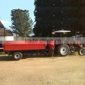 South Africa Hot selling 7CX-5T 5 ton Rear Tipping Farm tractor Trailer