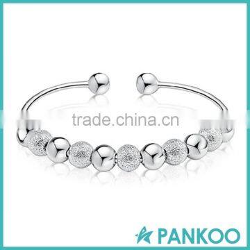 Fashion wholesale grade 925 silver 9 transfer beads bracelet