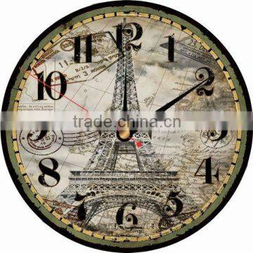 vintage wooden wall clock